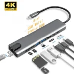 USB C Hub 8 In 1 Type C 3.1 To 4K HDMI Adapter